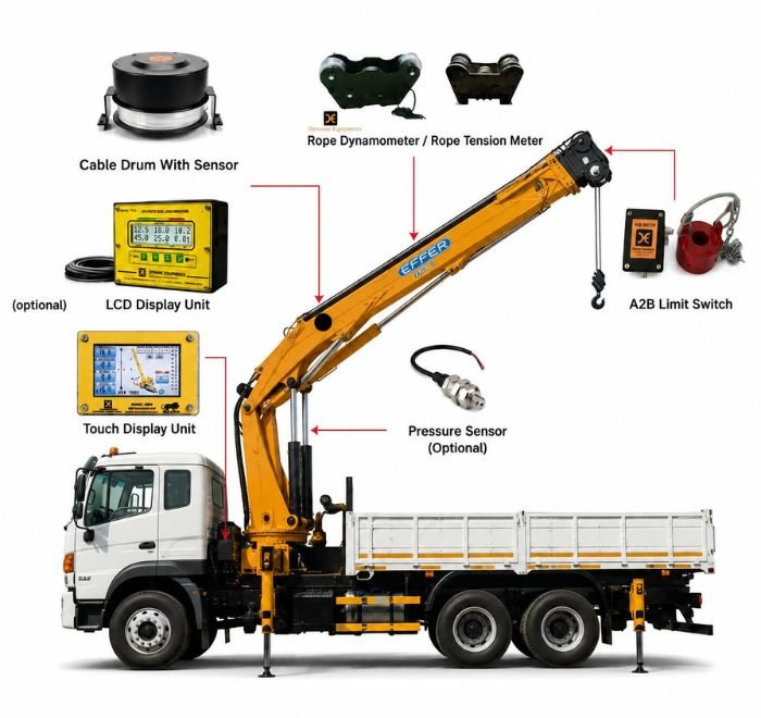 Safe Load Indicator for Lorry Loader Crane